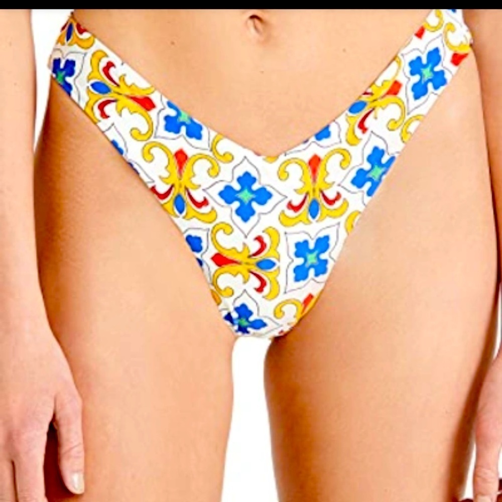 Woman’s Delilah tile print bikini bottom